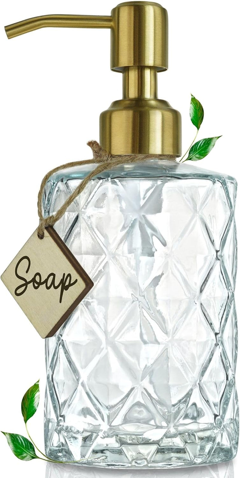 Dahlia Crystal Bloom Glass Soap Dispenser