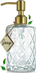 Dahlia Crystal Bloom Glass Soap Dispenser