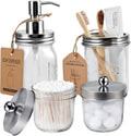 Charming Dahlia Mason Apothecary Bathroom Set (4 Pack)