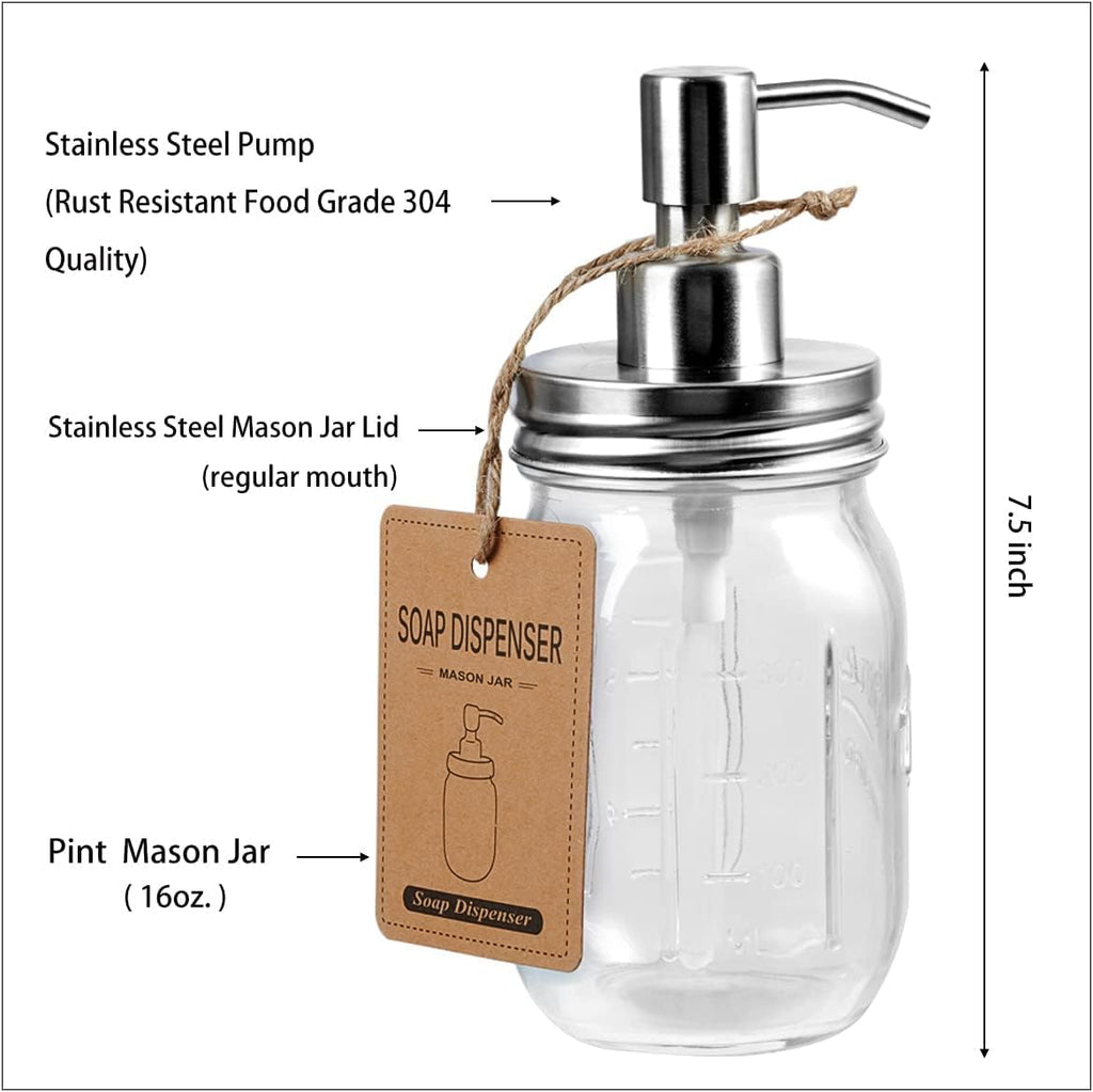 Charming Dahlia Mason Apothecary Bathroom Set (4 Pack)