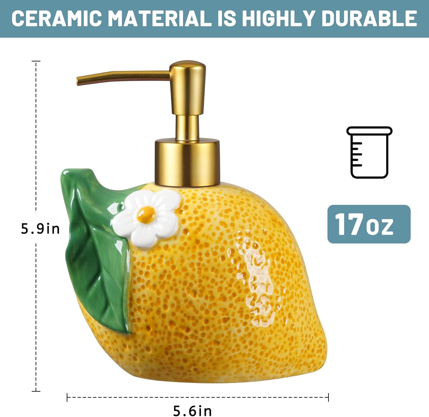 Dahlia Lemon Grove Ceramic Dispenser