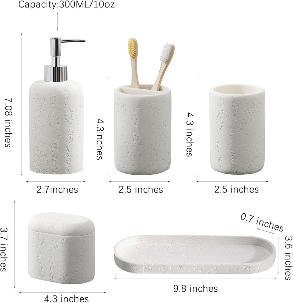 Charming Dahlia Modern Bathroom Essentials Set