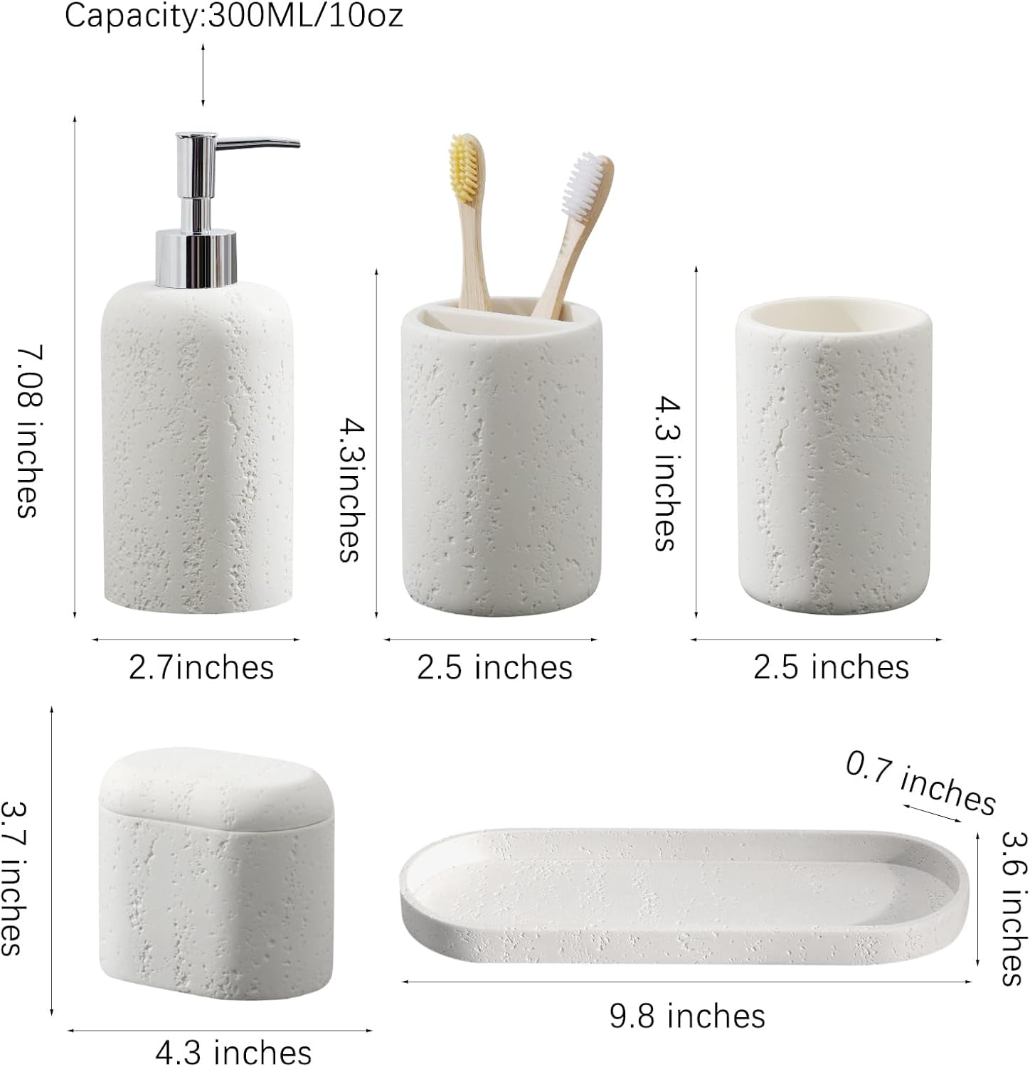Charming Dahlia Modern Bathroom Essentials Set