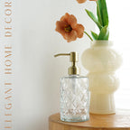 Dahlia Crystal Bloom Glass Soap Dispenser