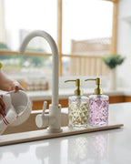 Dahlia Crystal Bloom Glass Soap Dispenser