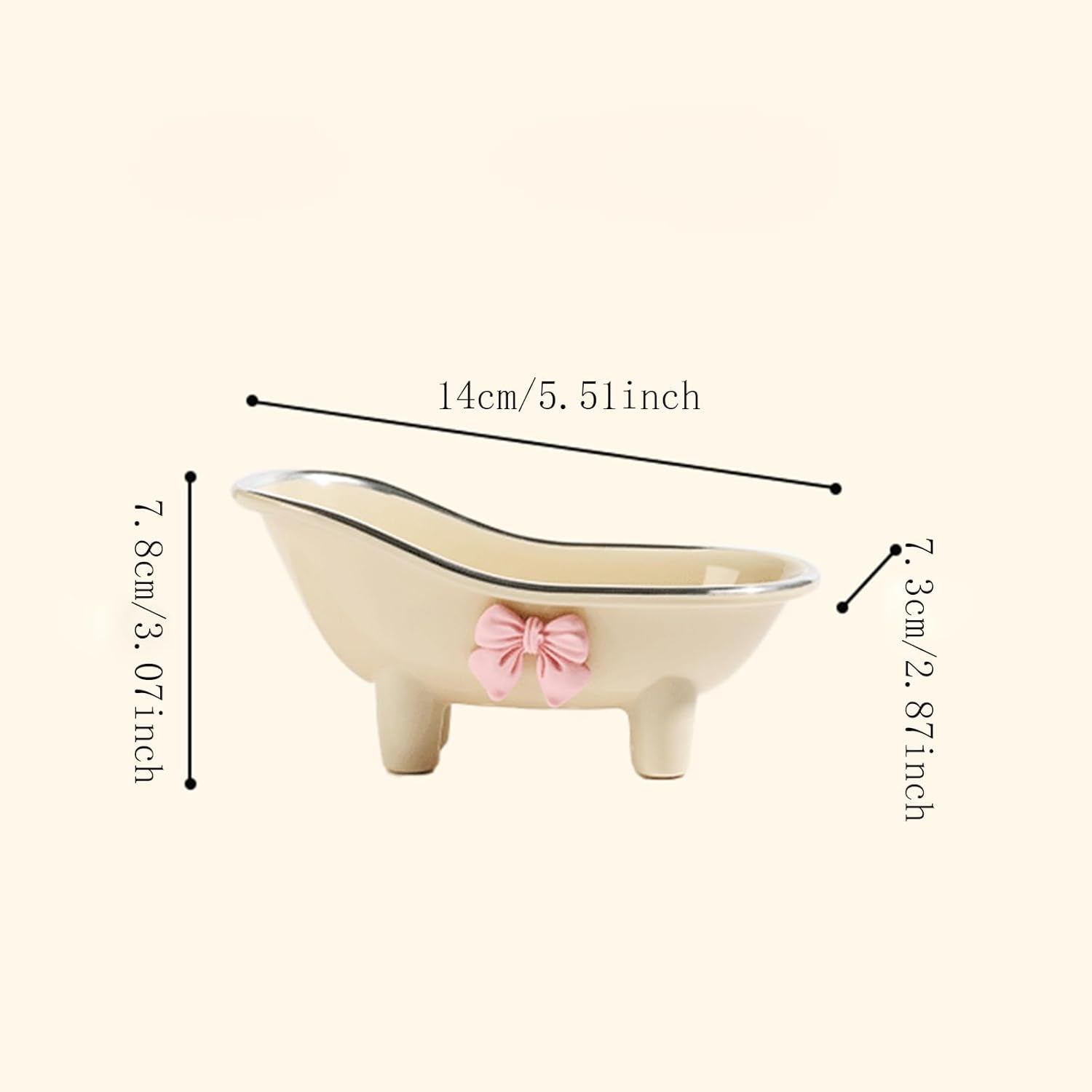 Dahlia Mini Bathtub Decor Soap & Beauty Tray
