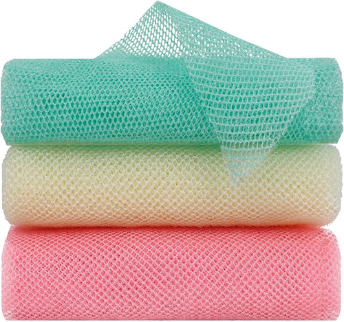 African Net Sponge (3Pcs Pink, Beige, Green)